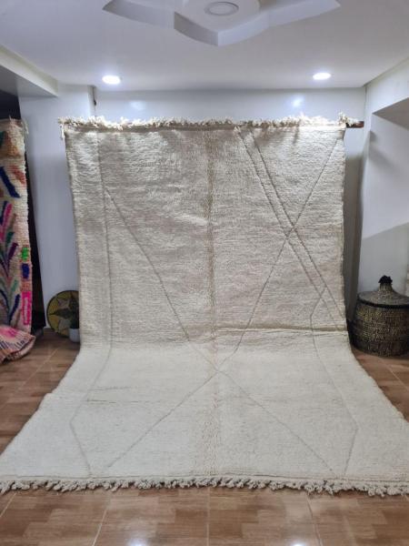 White Ramzi Marokkaans handgemaakt tapijt